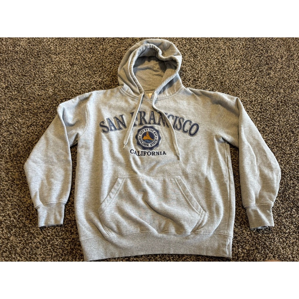 DIMCO San Francisco California Hoodie Small Gray Embroidered Golden State Y2K